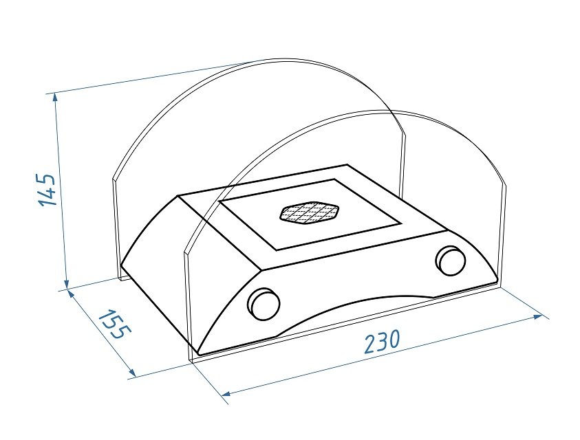 Настольный биокамин Lux Fire Графский мост S