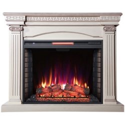 Каминокомплект Interflame Афина с очагом Antares 33 бежевый с патиной