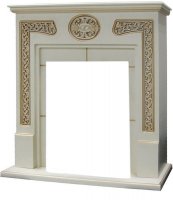 Портал Interflame Спенсер бежевый с золотой патиной под классический очаг