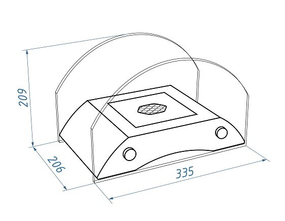 Настольный биокамин Lux Fire Графский мост M