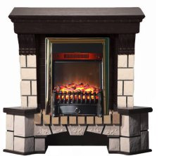 Каминокомплект Interflame Экстер венге угловой с очагом Fobos FX M Brass