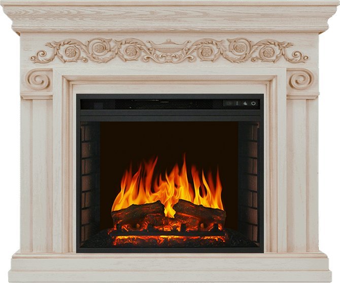 Каминокомплект Royal Flame Athena слоновая кость с патиной с очагом Vision 23 EF LED FX