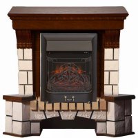 Каминокомплект Interflame Экстер махагон угловой с очагом Majestic FX M Black