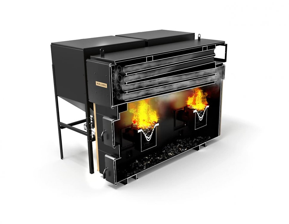 Напольный твердотопливный котел Koloss Pro Avto 400