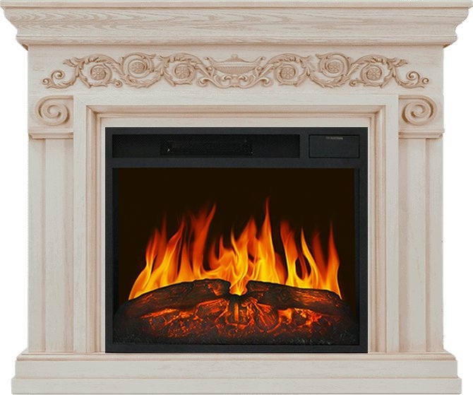 Каминокомплект Royal Flame Athena слоновая кость с патиной с очагом Vision 23 LED FX