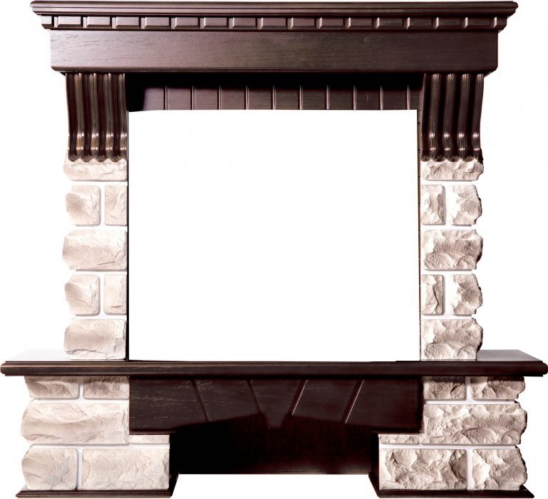 Портал Interflame Экстер Кавказ темный дуб под очаг Panoramic 25