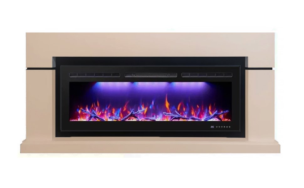 Каминокомплект Interflame Гранд с очагом FreeSpace 55 LED FX QZ бежевый