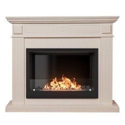 Каминокомплект Firelight Bianco 25 с очагом BFP/P-2520 шпон белёный дуб