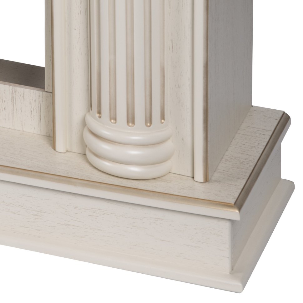 Каминокомплект Royal Thermo Aurora RTFP/P-AR60LS + портал Firelight Olympia 60 слоновая кость с патиной