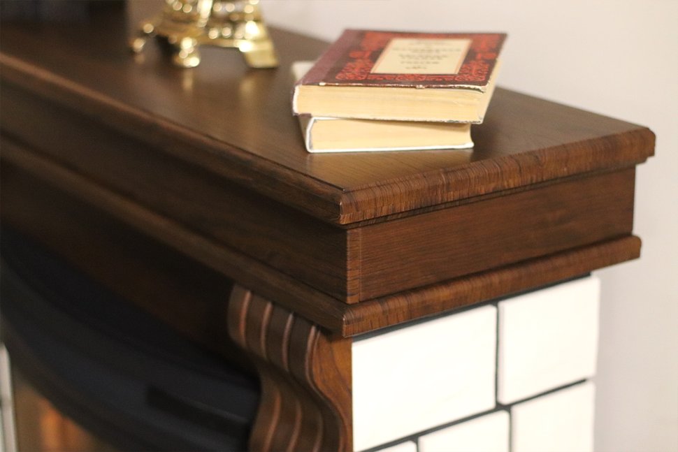 Каминокомплект Royal Flame Porto (Разборный) с очагом Dioramic 25 LED FX Орех/Белый камень