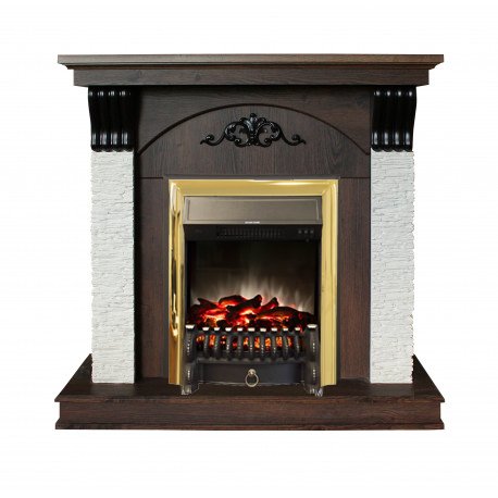 Каминокомплект RealFlame Corfino NT с очагом Fobos Lux Brass S