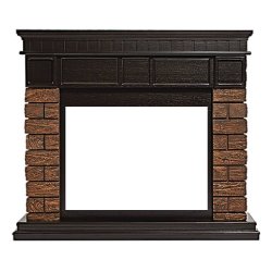 Портал Firelight Bricks Wood 25 камень коричневый/шпон темный дуб