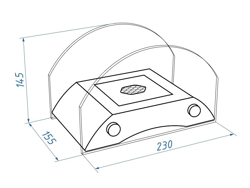 Настольный биокамин Lux Fire Мост S