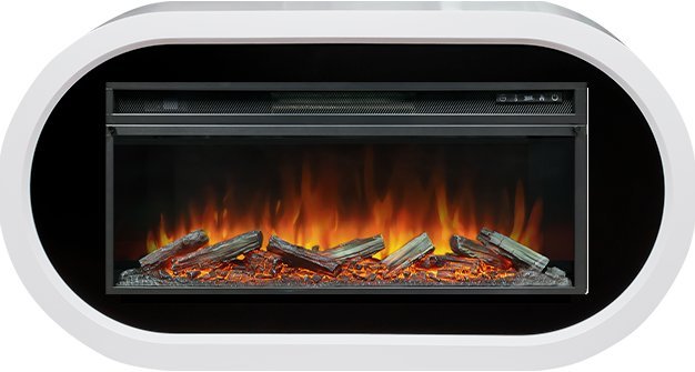 Каминокомплект Royal Flame Ellipse с очагом Vision 42 LOG LED белый с черным