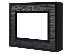 Портал Firelight Loft 30 камень черный/черная эмаль