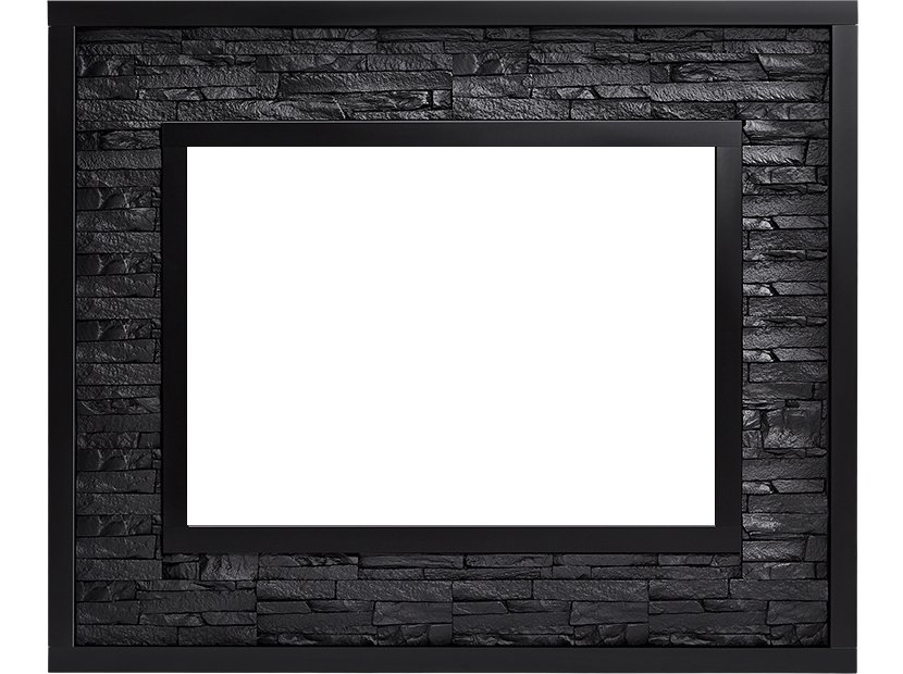 Портал Firelight Loft 30 камень черный/черная эмаль