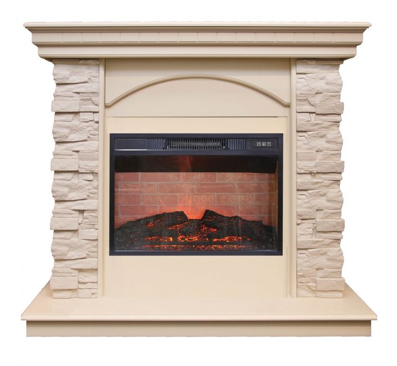 Каминокомплект RealFlame Elford STD/EUG/24/25'5/HL WT с очагом Irvine 24