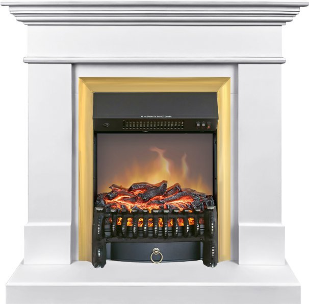 Каминокомплект Royal Flame California STD CRM (Разборный) с очагом Fobos FX M Brass санд сноу