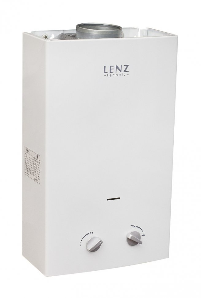 Газовый проточный водонагреватель Lenz Technic 10L White