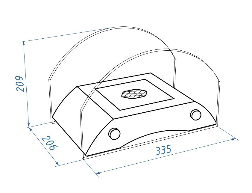 Настольный биокамин Lux Fire Мост M
