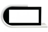 Портал Royal Flame Basel L под очаг Vision 42 белый с черным