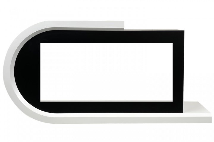 Портал Royal Flame Basel L под очаг Vision 42 белый с черным