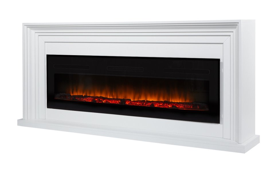 Каминокомплект Firelight Stretto Long с очагом Electrolux Infinity EFP/P-1600ULS белый