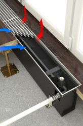 Внутрипольный конвектор Varmann Qtherm Slim QS 105.200.1900 RR U EV1