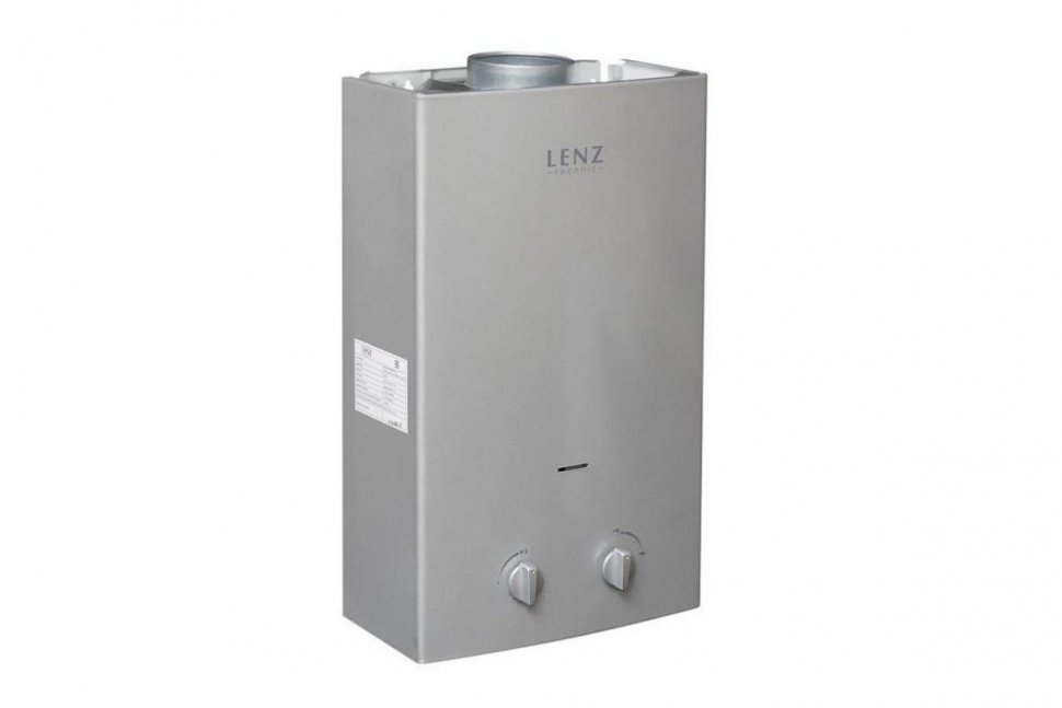 Газовый проточный водонагреватель Lenz Technic 10L Silver