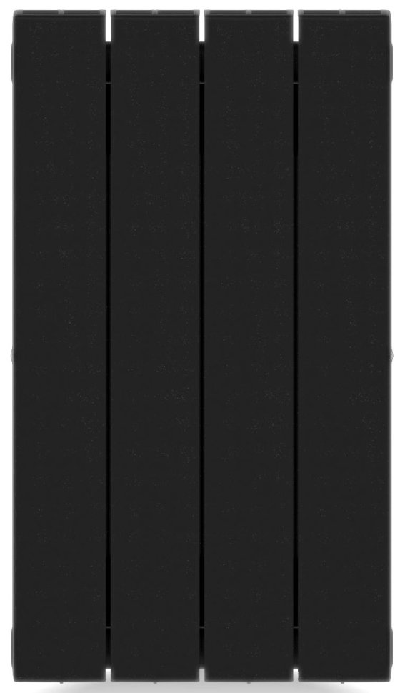 Биметаллический радиатор отопления Rifar Supremo 500 боковое подключение 4 секции антрацит