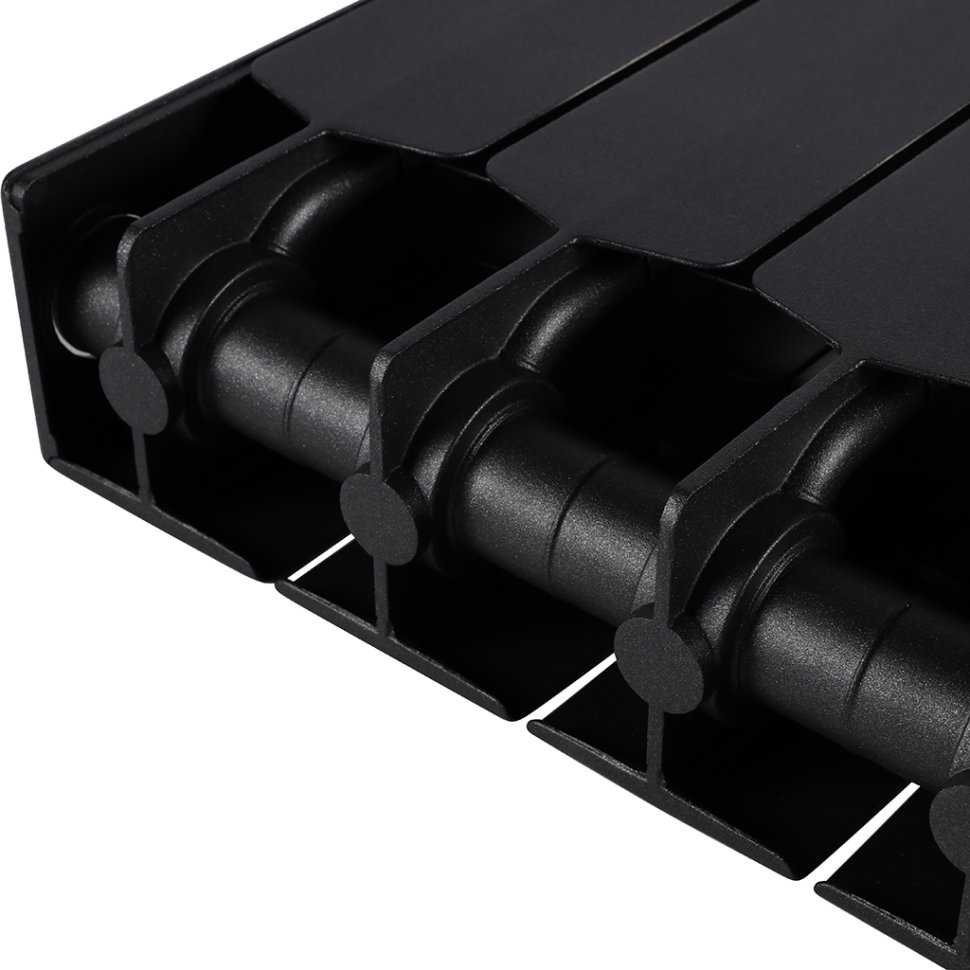 Биметаллический радиатор отопления Rifar Supremo 500 боковое подключение 4 секции антрацит