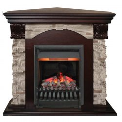 Каминокомплект RealFlame Dublin ROCK Corner STD/EUG AO с очагом 3D Oregan