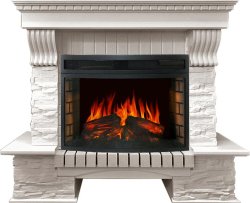 Каминокомплект Royal Flame Pierre Luxe сланец белый c очагом Dioramic 25 FX
