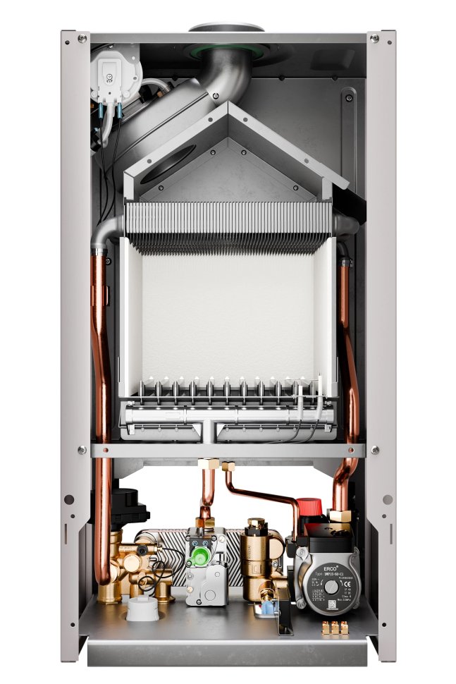 Настенный газовый котел E8 tempo GMB24W (белая стеклянная панель)