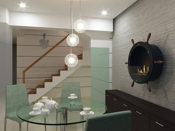 Настенный биокамин Lux Fire Капитан 500 Н XS