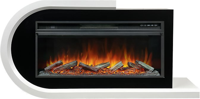 Каминокомплект Royal Flame Basel L с очагом Vision 42 LOG LED белый с черным