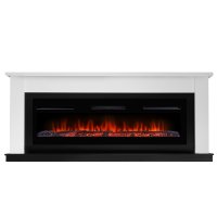 Каминокомплект Firelight Canto Long с очагом Electrolux Infinity EFP/P-1600ULS белый/черный