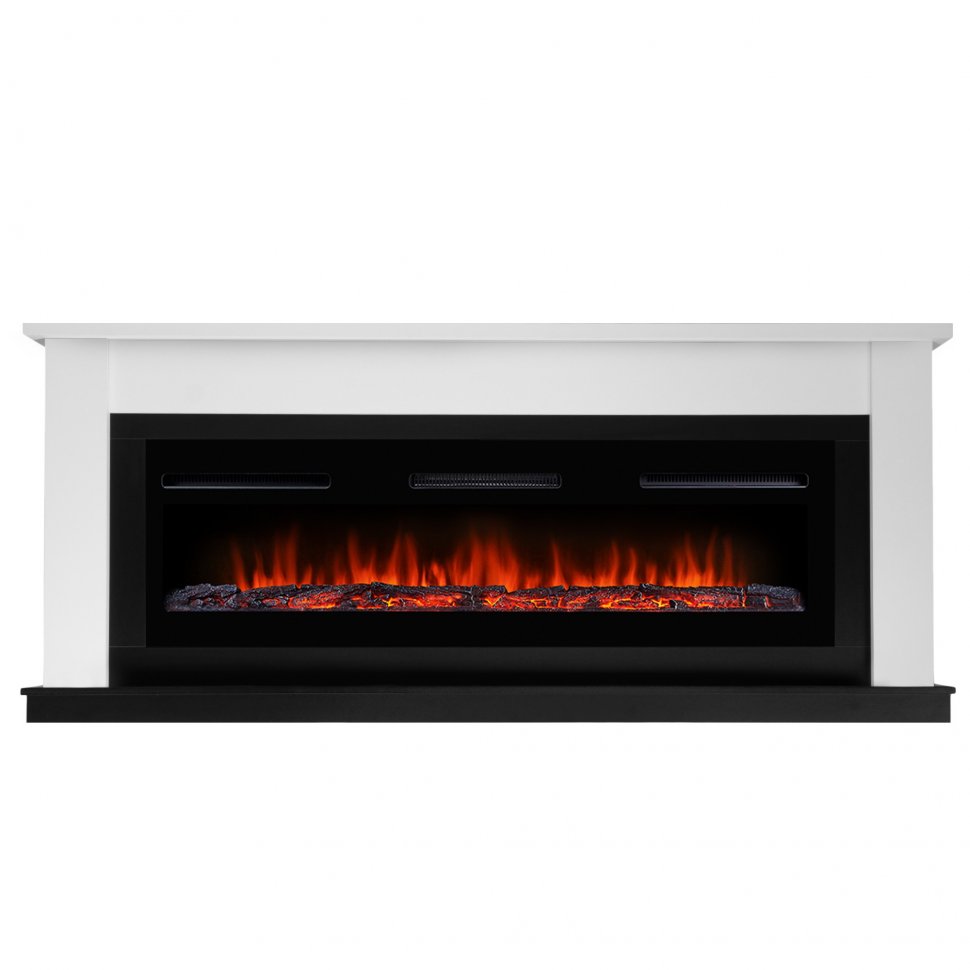 Каминокомплект Firelight Canto Long с очагом Electrolux Infinity EFP/P-1600ULS белый/черный