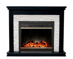 Каминокомплект Interflame Сиена сланец венге с очагом Jupiter FX M Brass