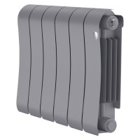 Биметаллический радиатор отопления Royal Thermo Infinity 300 6 секций Silver Satin