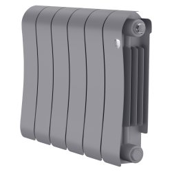 Биметаллический радиатор отопления Royal Thermo Infinity 300 6 секций Silver Satin