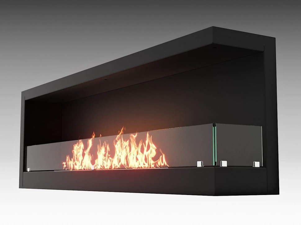 Встроенный биокамин Lux Fire Угловой 1500 SR правый угол