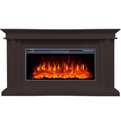 Каминокомплект Interflame Элеганс с очагом FreeSpace 40 LED FX QZ темный дуб