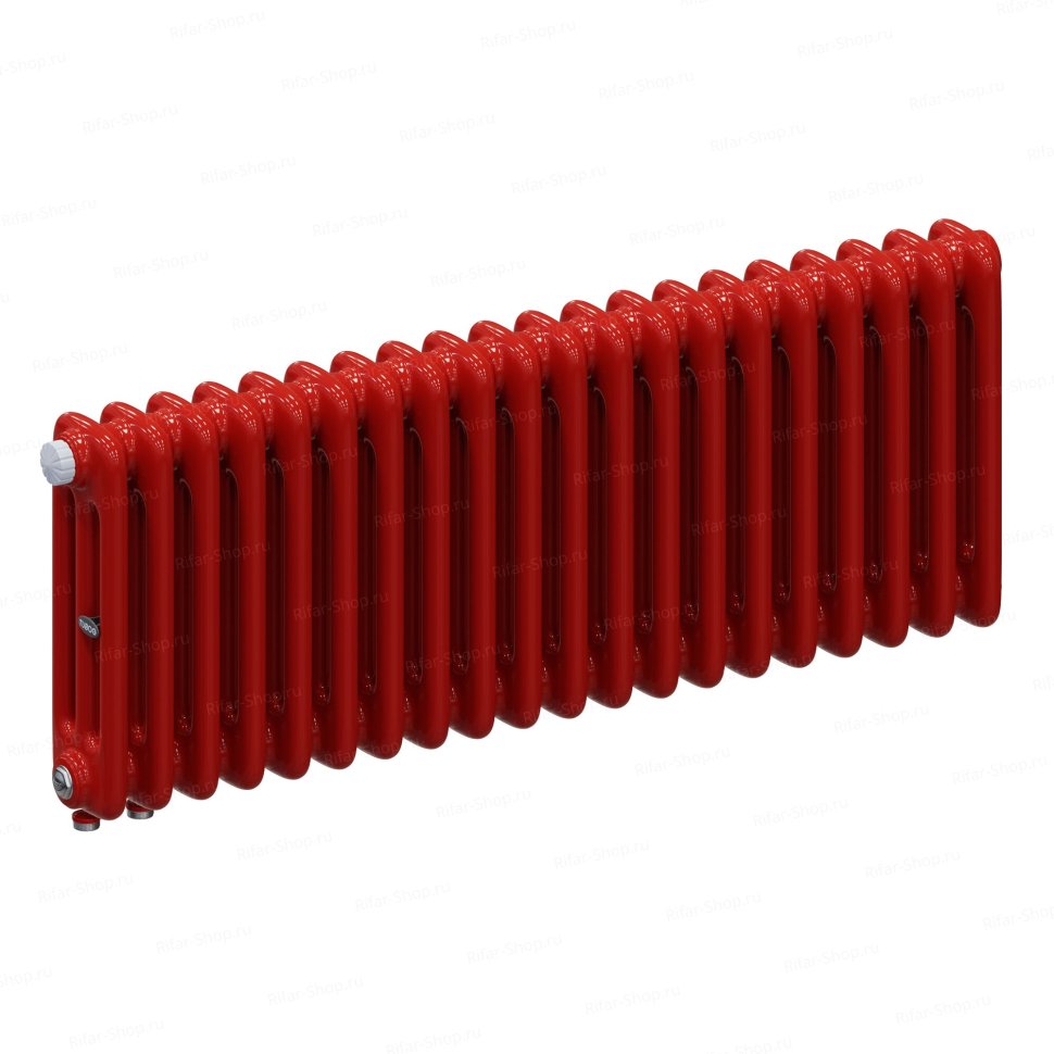 Стальной трубчатый радиатор Rifar Tubog 3037/30 нижнее подключение DV1 россо