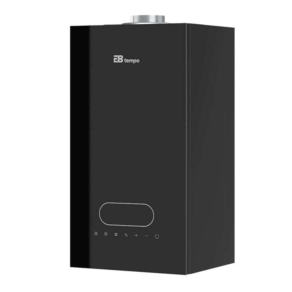 Настенный газовый котел E8 tempo GMC24W (черная стеклянная панель)