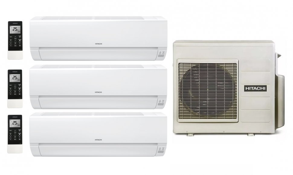 Мульти сплит-система на 3 комнаты 20+20+20 м2 Hitachi 3xRAK-18REF/RAM-53NE3F Multizone Comfort