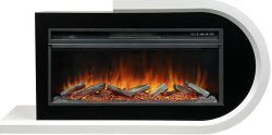 Каминокомплект Royal Flame Basel R с очагом Vision 42 LOG LED белый с черным