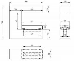 Биокамин напольный Zefire Magnate