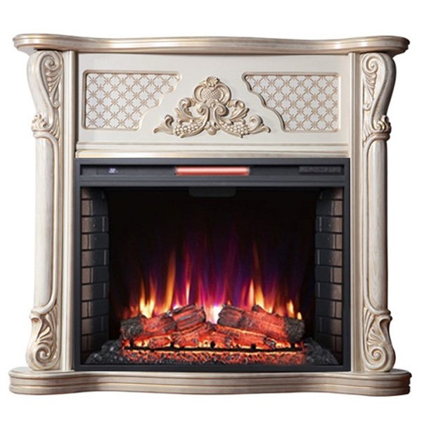 Каминокомплект Interflame Тауэр с очагом Antares 33 бежевый с зп