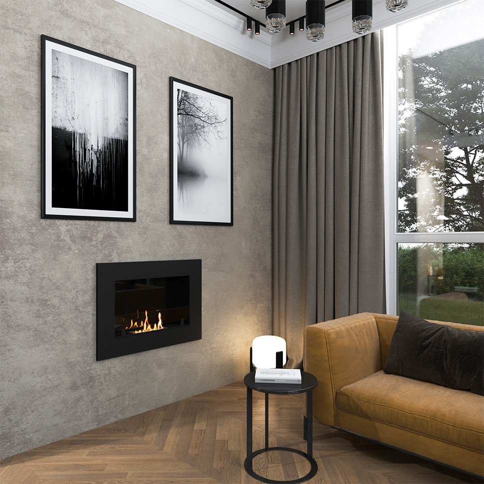 Встроенный биокамин SteelHeat Grand 900 Lite стекло стемалит